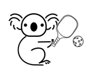 Koala holding pickleball paddle