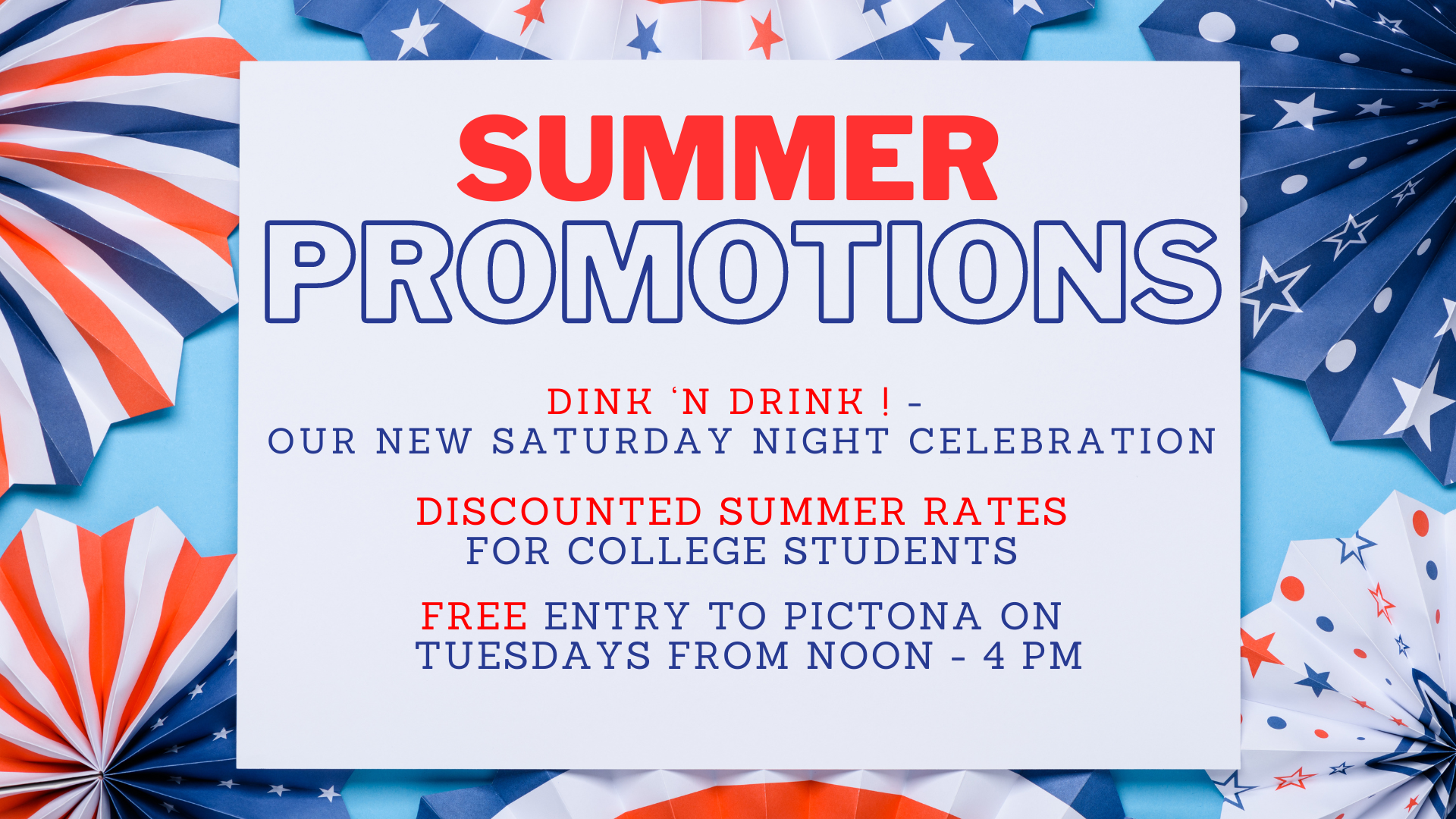 Pictona Pickleball - Summer Promotions