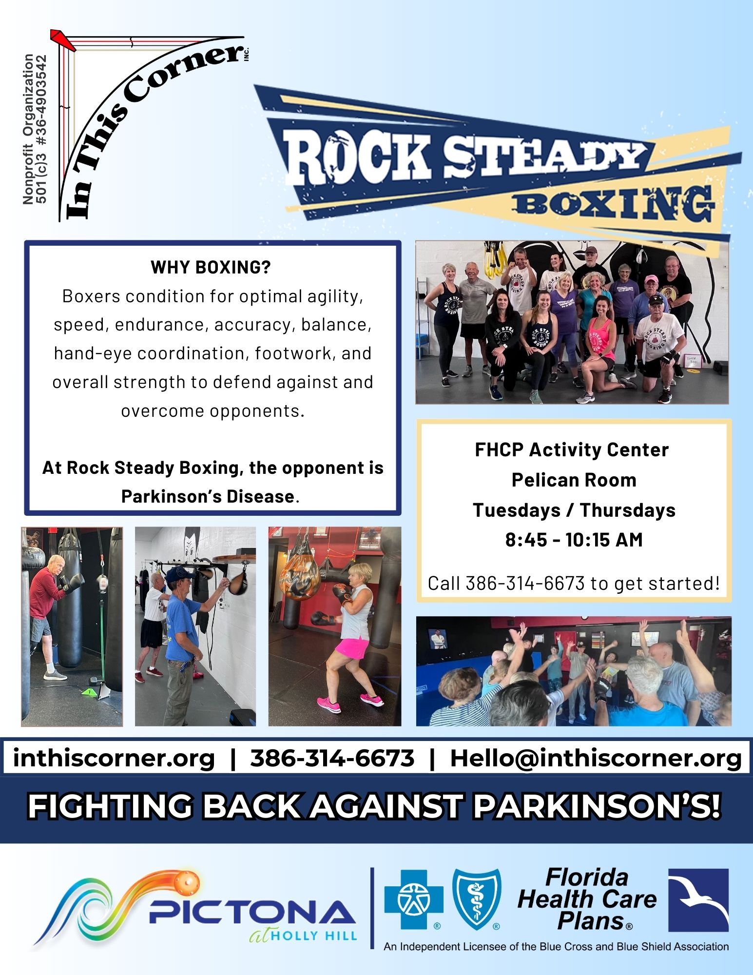 Pictona FHCP Activity Center - Rock Steady Boxing