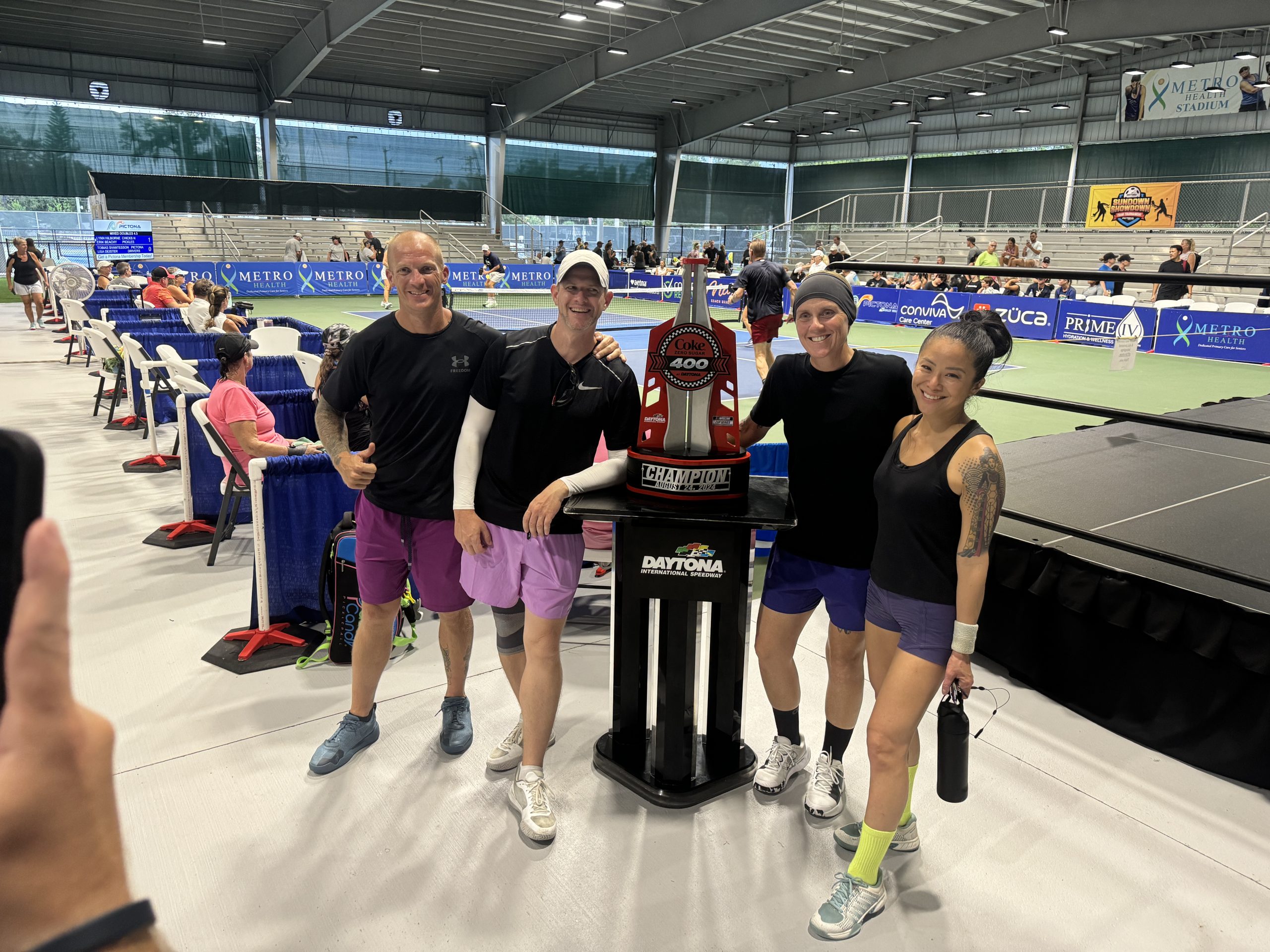 Daytona International Speedway Trophy on Center Court