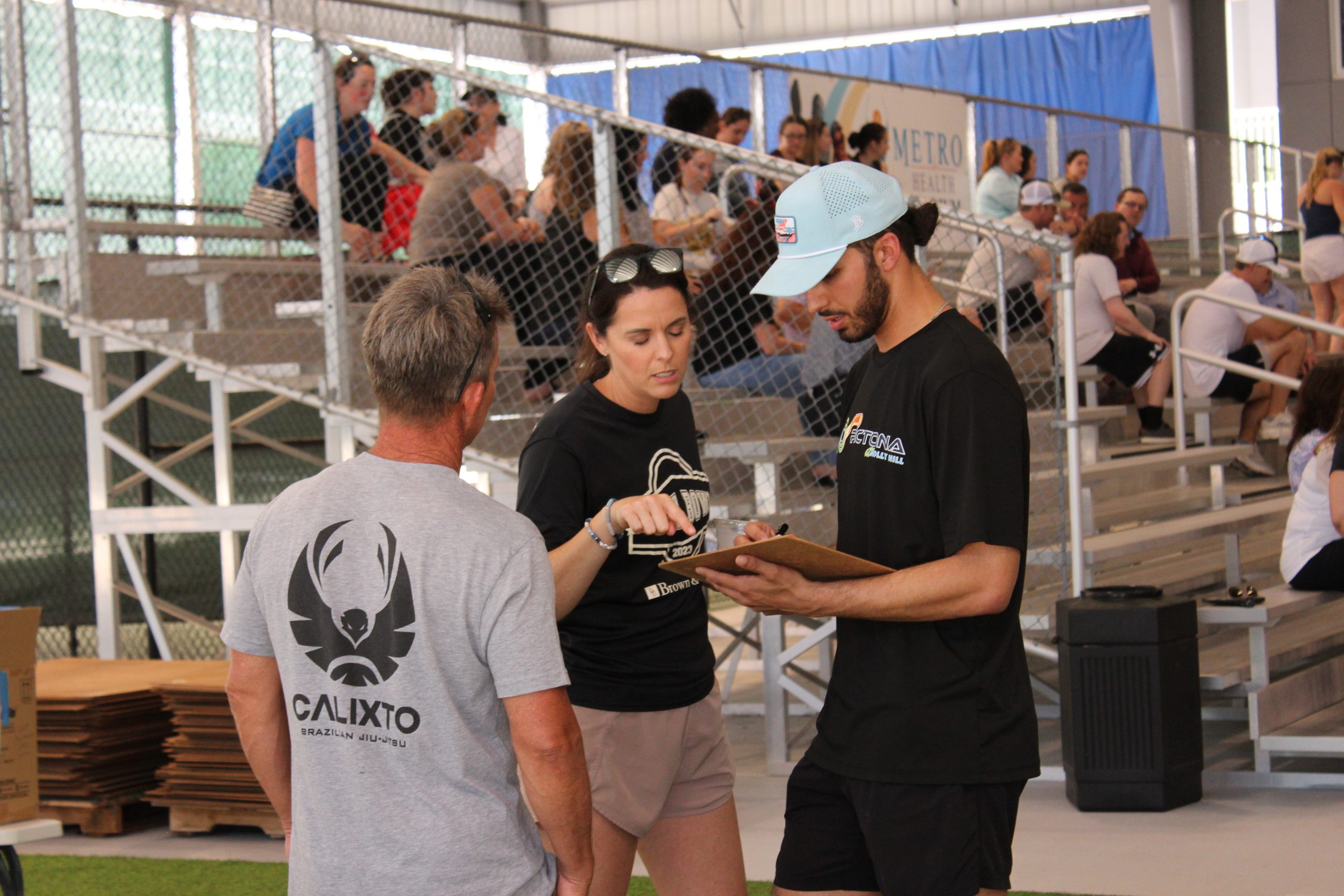 Group pickleball session at Pictona corporate event