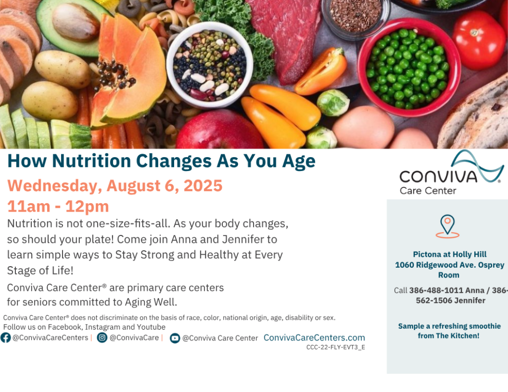 How Nutrition Changes As You Age - Conviva Seminar